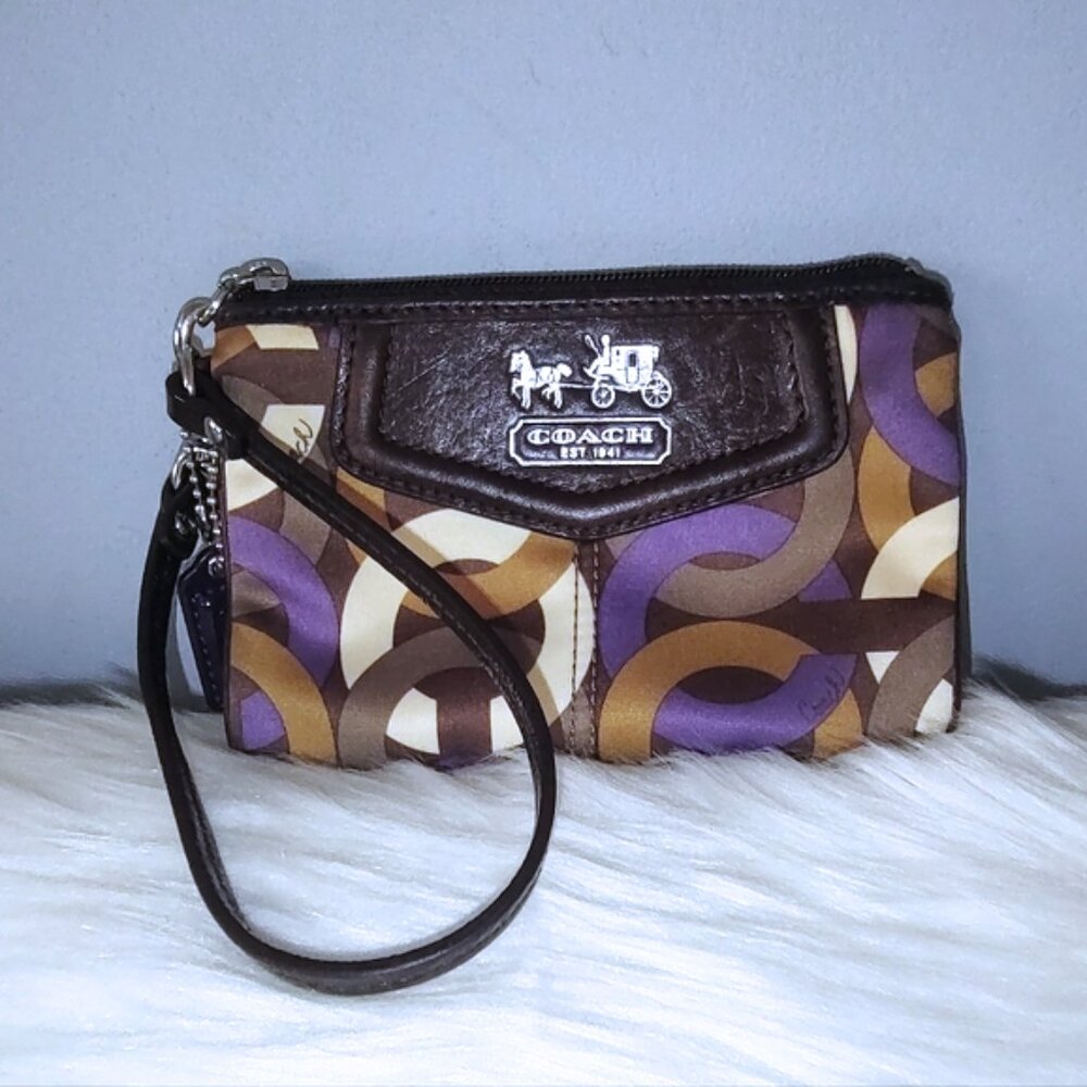 Coach Madison Op Art wristlet EUC